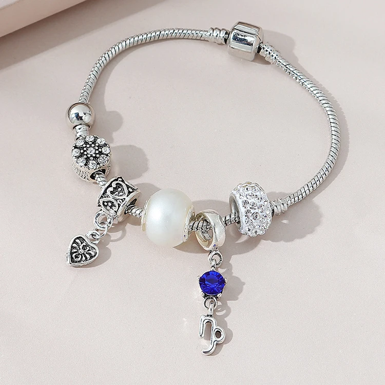Drop Shipping Bling Rhinestone Crystal Capricorn Charm Bracelet Blue Zircon Zodiac Charm Bracelet For Women Party, Picture color
Drop Shipping Bling Rhinestone Crystal Capricorn Charm Bracelet Blue Zircon Zodiac Charm Bracelet For Women Party, Picture color