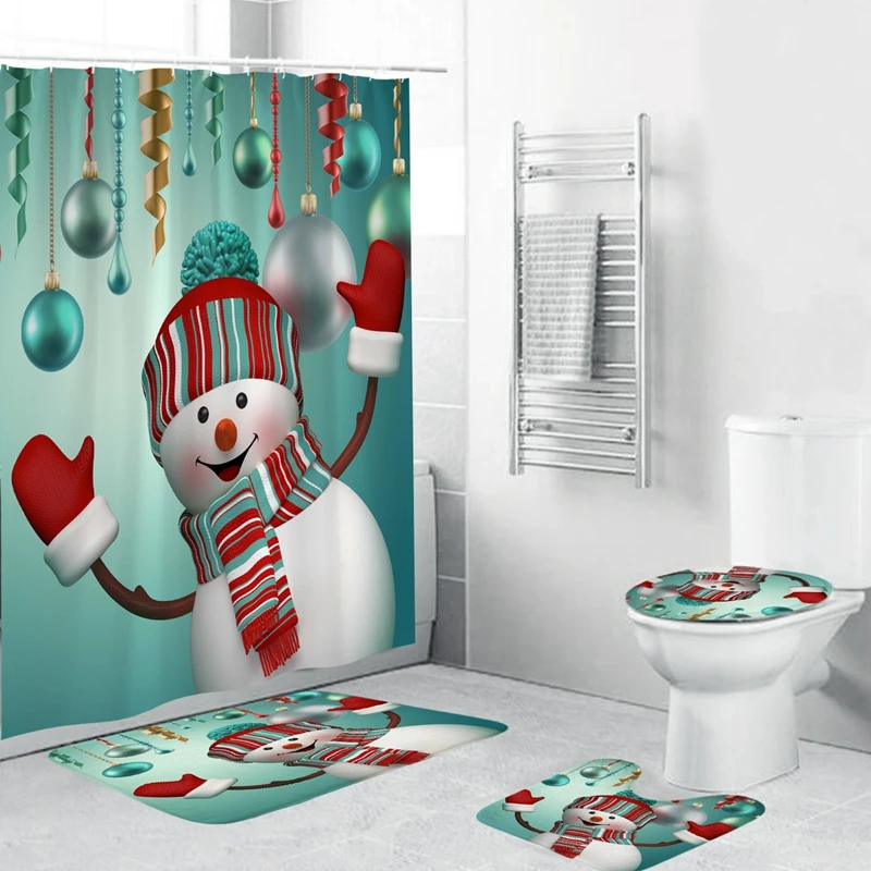 3D Shower Curtain Set Christmas, Wholesale Printing Shower Curtain 4 Pcs Set For Bathroom/
3D Shower Curtain Set Christmas, Wholesale Printing Shower Curtain 4 Pcs Set For Bathroom/