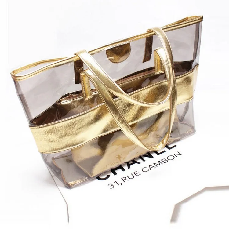 2019 High Quality Leisure Lady Clear PVC Shoulder Bag Big Capacity Beach Bag Waterproof Tote Bag
2019 High Quality Leisure Lady Clear PVC Shoulder Bag Big Capacity Beach Bag Waterproof Tote Bag