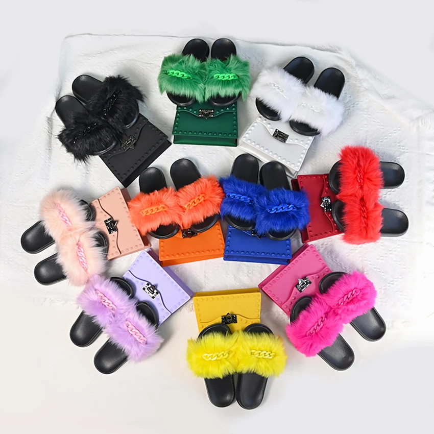 handbag italian shoes and bag set purses handbags and chain slippers pu handbag match fox fur slides purse set 2021, 9 colors
handbag italian shoes and bag set purses handbags and chain slippers pu handbag match fox fur slides purse set 2021, 9 colors