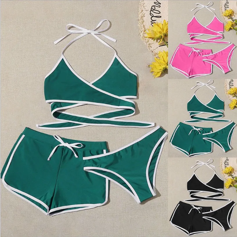 New Arrival 2021 summer Bikini 3 Piece Sets Swimwear Beachwear for women, Red pink blue yellow
New Arrival 2021 summer Bikini 3 Piece Sets Swimwear Beachwear for women, Red pink blue yellow