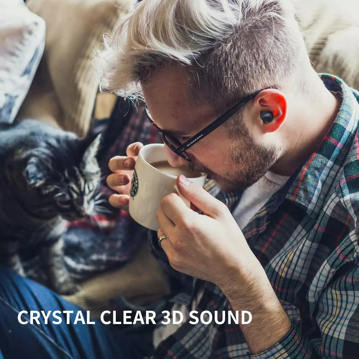 tws bluetooth earbud audifono headset 10 hours Play time earpiece with charging case - ANKUX.COM