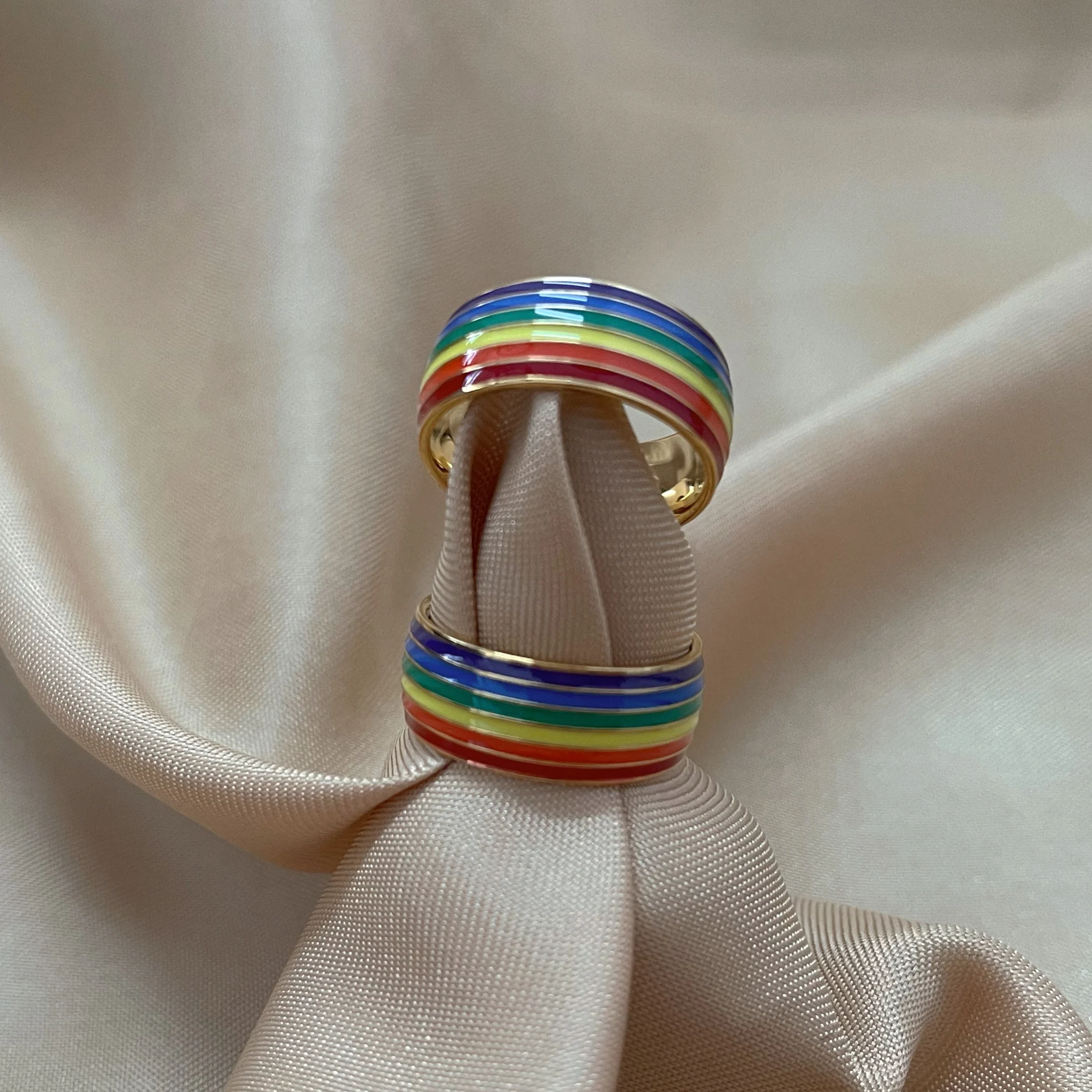 Fashion unique design 316L stainless steel rainbow ring multi-size optional black gold silver rainbow ring
Fashion unique design 316L stainless steel rainbow ring multi-size optional black gold silver rainbow ring