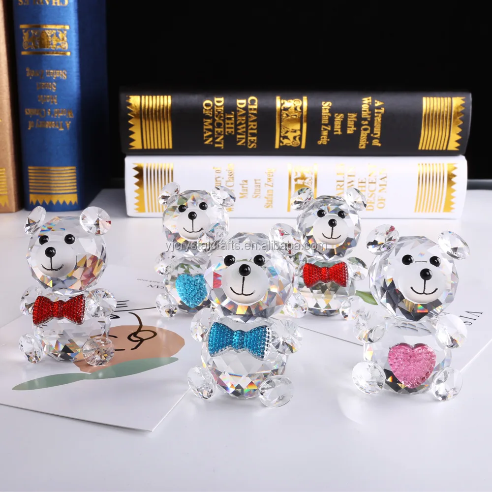 bear crystal animals antique beatiful glass crystal little bear