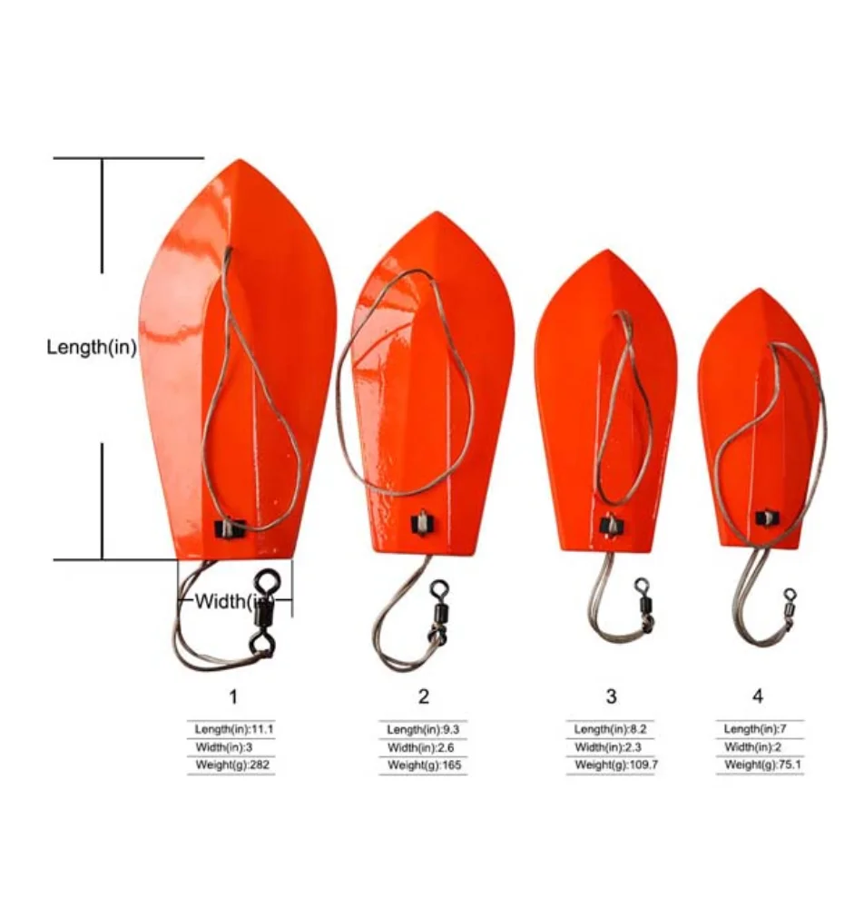 Red wooden and Urethane Plastic fishing trolling diving boards for trolling lure, Orange
Red wooden and Urethane Plastic fishing trolling diving boards for trolling lure, Orange