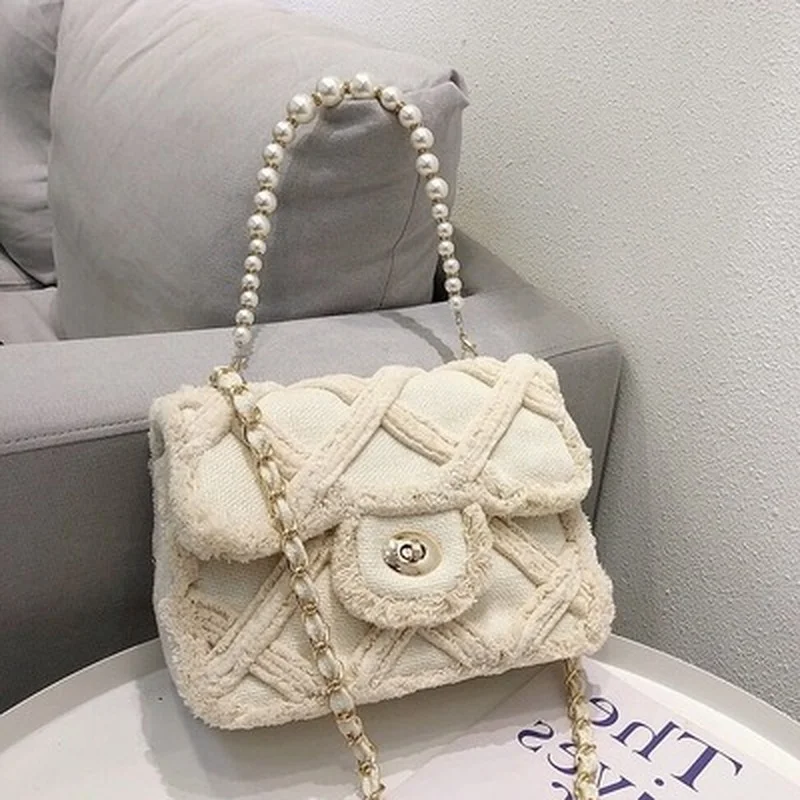 Ladies Handbag Canvas Shoulder Messenger Crossbody Bag Totes Cotton Wool Cloth Shopping Pearl
Ladies Handbag Canvas Shoulder Messenger Crossbody Bag Totes Cotton Wool Cloth Shopping Pearl