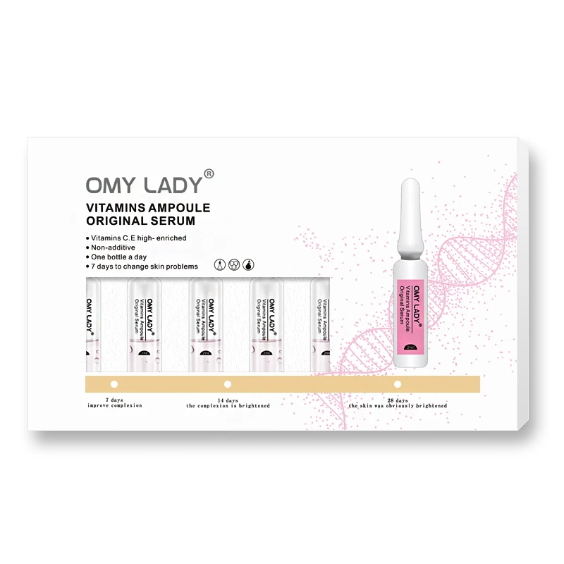 Omy Lady Korea High Quality Anti-Aging Cruelty-Free Facial Ampoules Vitamin C&E Ampoule for Face Skin Care
Omy Lady Korea High Quality Anti-Aging Cruelty-Free Facial Ampoules Vitamin C&E Ampoule for Face Skin Care