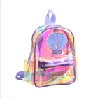 Newest Laser Transparent Jelly Backpack Colorful Waterproof Mermaid Transparent Plush Backpack