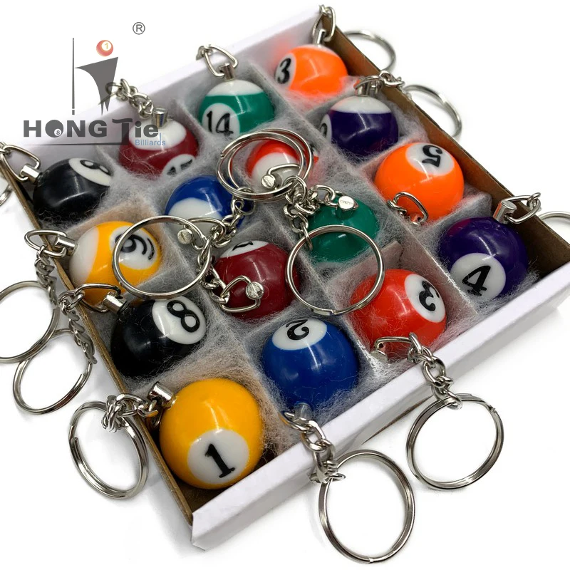 Hongjie Billiards Factory Direct Sales Billiard pool ball gift, 25mm Resin Billiard keychain
Hongjie Billiards Factory Direct Sales Billiard pool ball gift, 25mm Resin Billiard keychain
