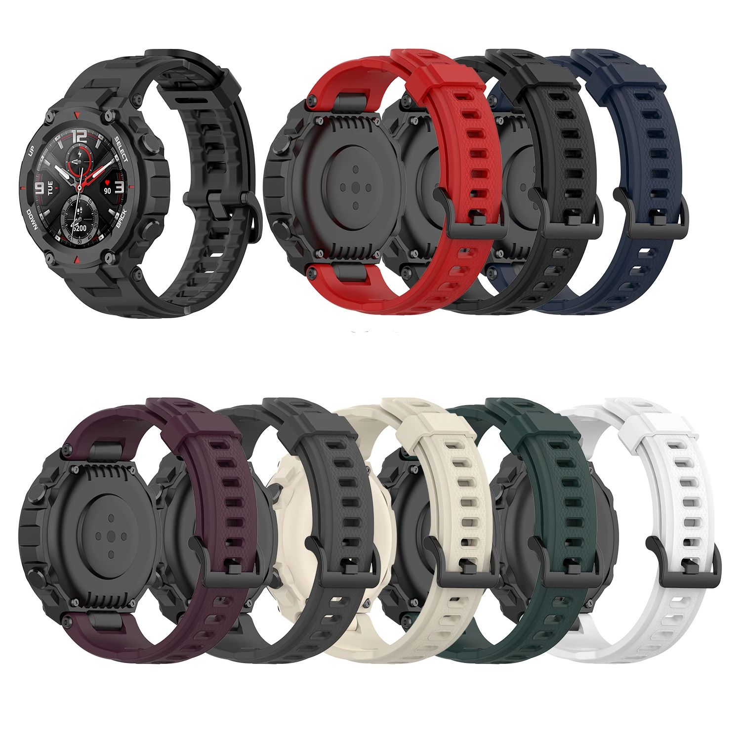 Silicone Watch Band For Amazfit T-rex Pro Smartwatch Watchband Wrist Strap For Amazfit T-rex A1918
Silicone Watch Band For Amazfit T-rex Pro Smartwatch Watchband Wrist Strap For Amazfit T-rex A1918