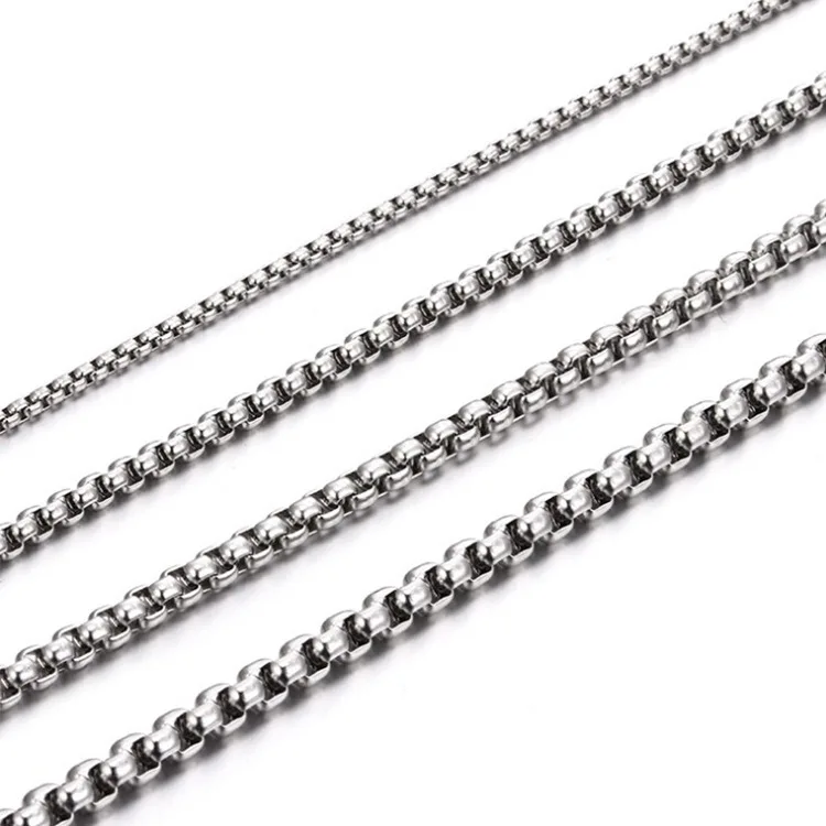 Customized men women jewelry accessories 316L stainless steel rolo chain necklace crude chain link necklace
Customized men women jewelry accessories 316L stainless steel rolo chain necklace crude chain link necklace