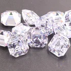 Big size aaaaa super white cz gems octagon radiant cut Synthetic cubic zirconia stones
