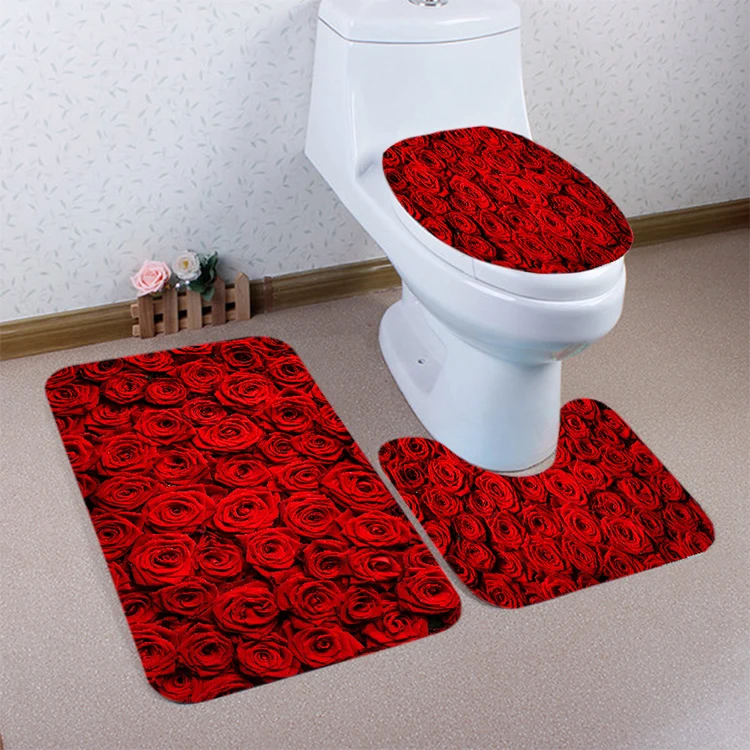 Waterproof Bathroom Floor Mat Cushion Polyester Non-Slip Toilet Seat 3 Piece Set, Picture
Waterproof Bathroom Floor Mat Cushion Polyester Non-Slip Toilet Seat 3 Piece Set, Picture