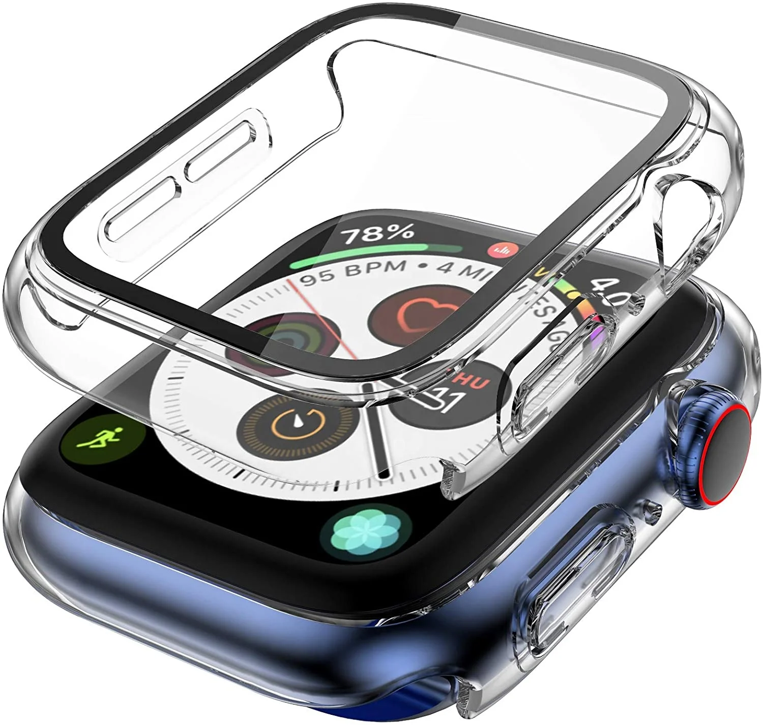 Amazon best seller Waterproof Full Cover tempered glass screen protector with pc case for Apple Watch Protective Case
Amazon best seller Waterproof Full Cover tempered glass screen protector with pc case for Apple Watch Protective Case