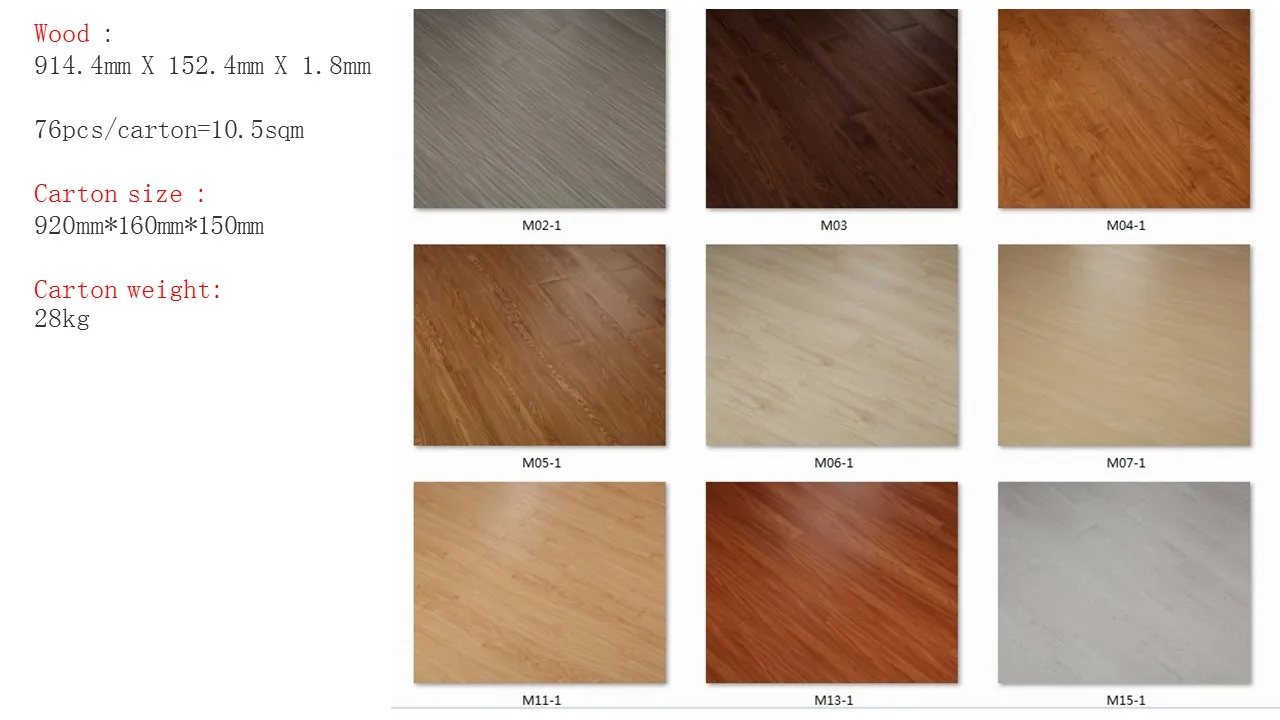 Self-adhesive Lvt Vinyl Flooring Pisos Laminate Flooring
