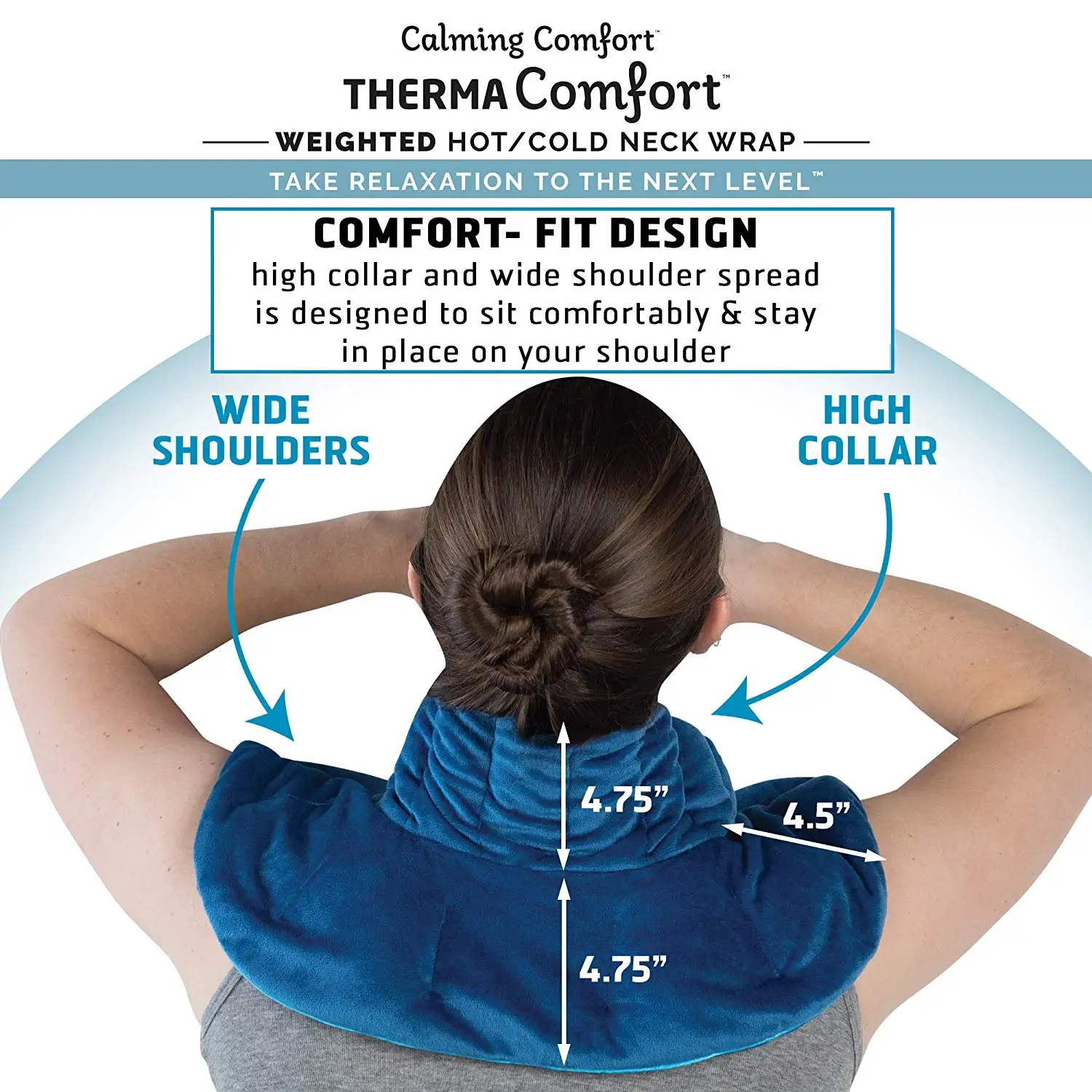 Weighted Therapy Fleece Softer Microwaveable Shoulder and Neck Heating Pad Wrap