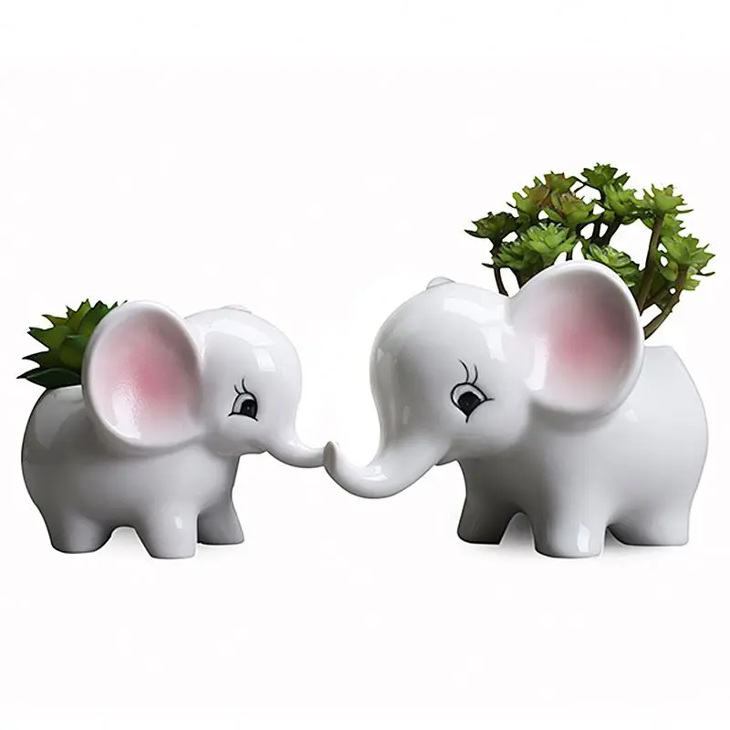 Wholesale Cute Desktop Decor Mini Ceramic Elephant Flower Pot Animal Succulent Plant Pots
Wholesale Cute Desktop Decor Mini Ceramic Elephant Flower Pot Animal Succulent Plant Pots