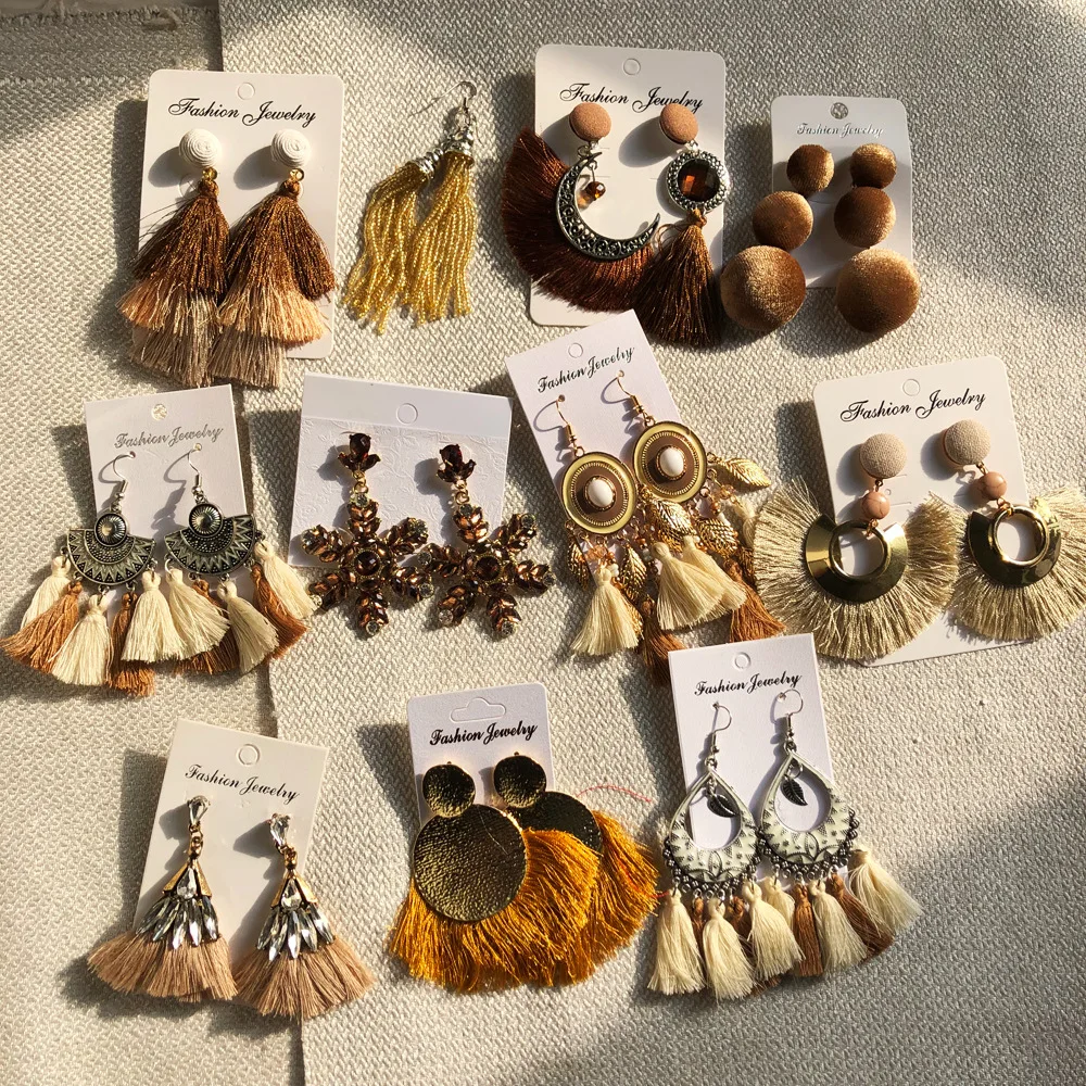 HOVANCI Euramerican National Style Exaggerated Earring Mixes Big Eardrop Tassel Earring For Woman
HOVANCI Euramerican National Style Exaggerated Earring Mixes Big Eardrop Tassel Earring For Woman