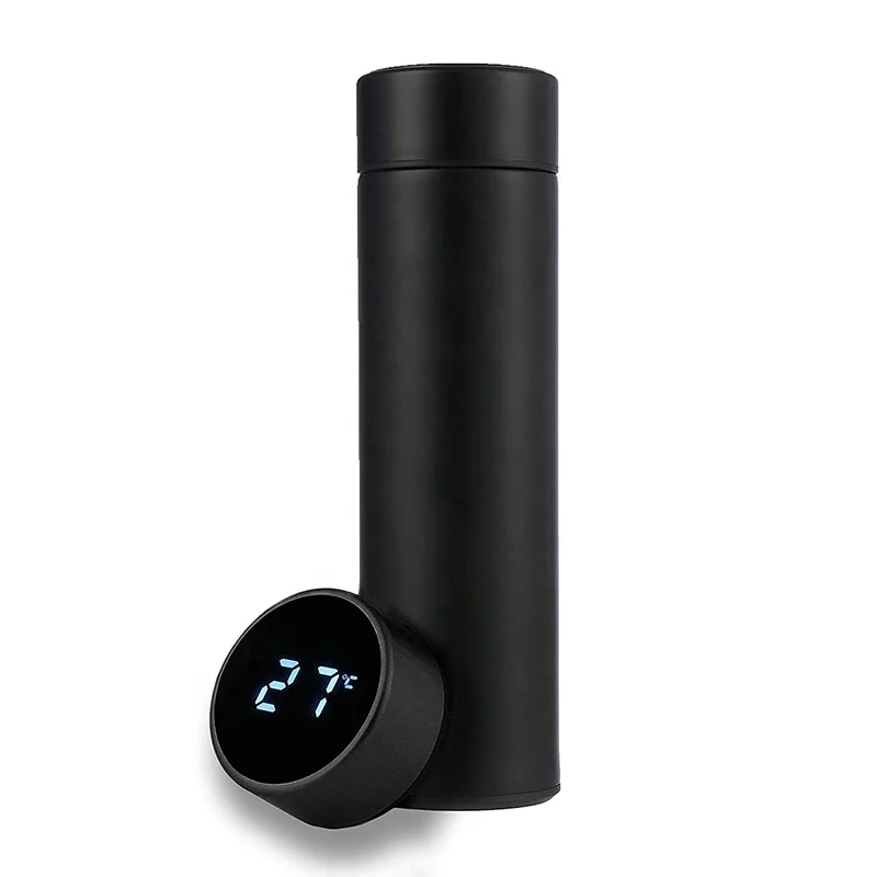 Black 304 Stainless Steel Smart Tumbler Vacuum Insulated Water Bottle with LED Temperature Display For Hot and Cold Drinks, Sliver
Black 304 Stainless Steel Smart Tumbler Vacuum Insulated Water Bottle with LED Temperature Display For Hot and Cold Drinks, Sliver