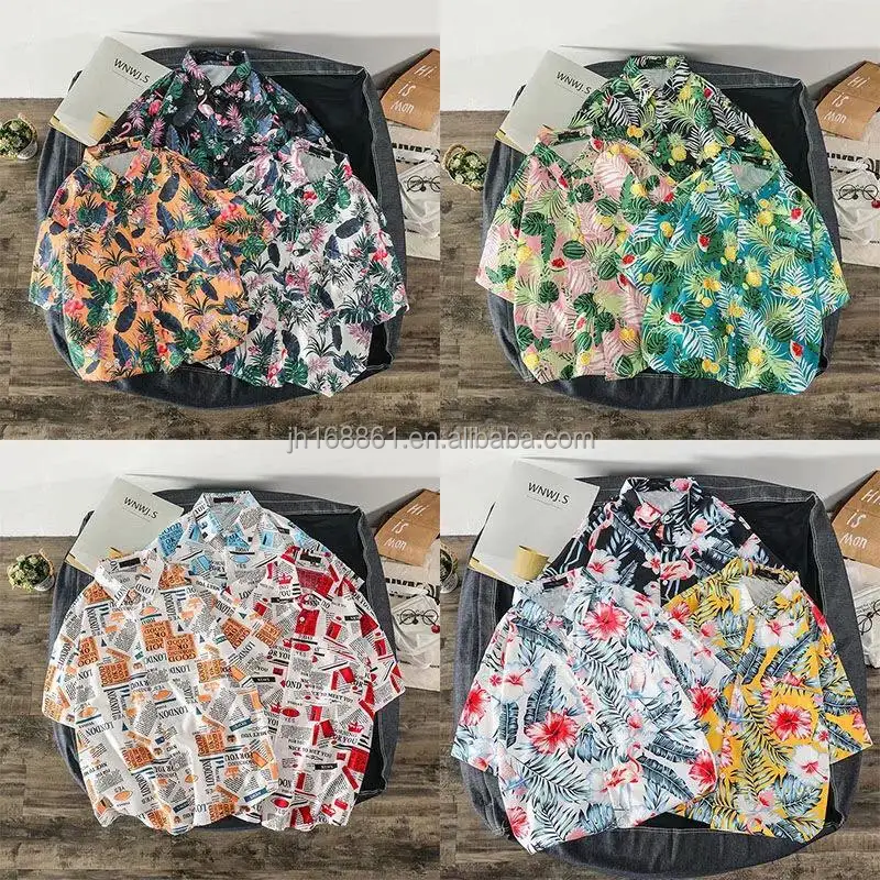 Sublimation button crisp beach casual summer holiday half cuff print Men's Hawaiian shirt wholesale, Custom color
Sublimation button crisp beach casual summer holiday half cuff print Men's Hawaiian shirt wholesale, Custom color