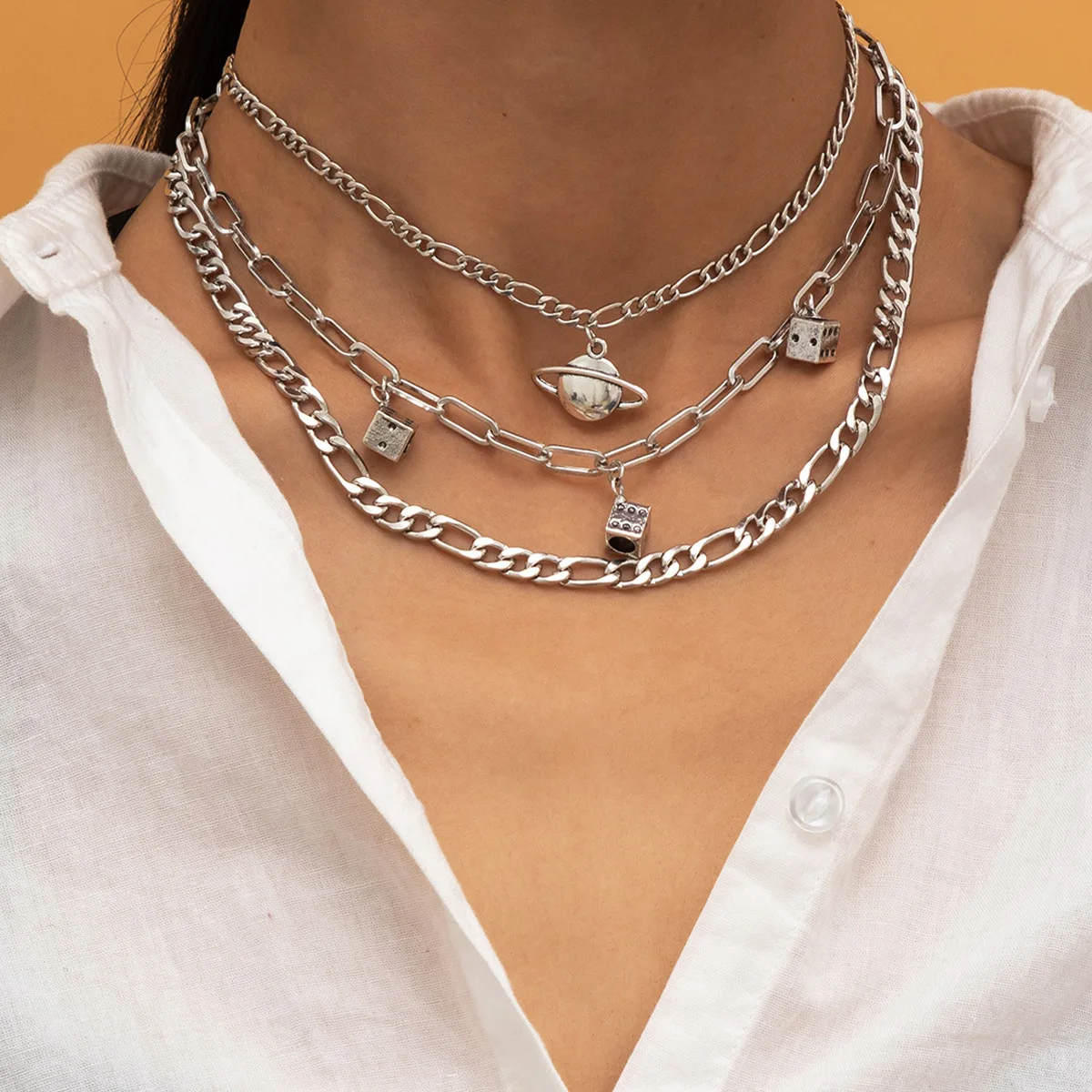 New design fashion boho handmade choker jewelry multi layer crystal planet dice choker necklace for women
New design fashion boho handmade choker jewelry multi layer crystal planet dice choker necklace for women