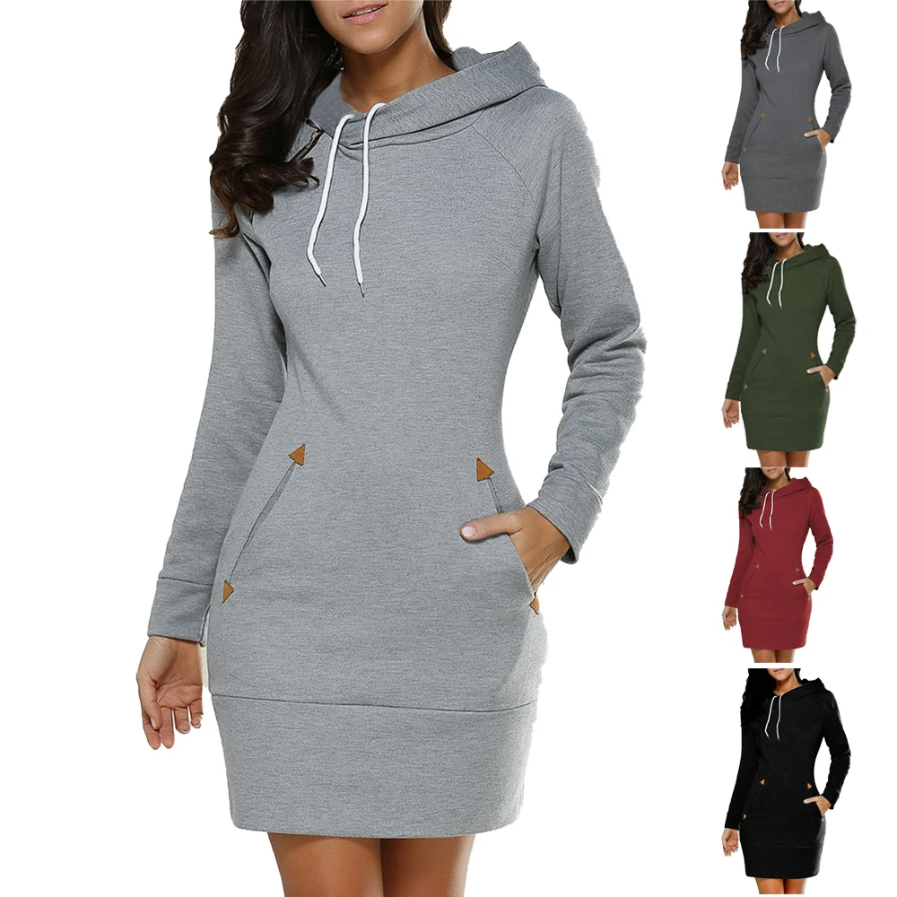 2020 Hot Sale Women Casual Dress with Hoodie Long Sleeve Custom Hoodie Dress for Women
2020 Hot Sale Women Casual Dress with Hoodie Long Sleeve Custom Hoodie Dress for Women