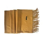 Simple Yellow Printed Polyester Cashmere Winter Women Stylish Scarf