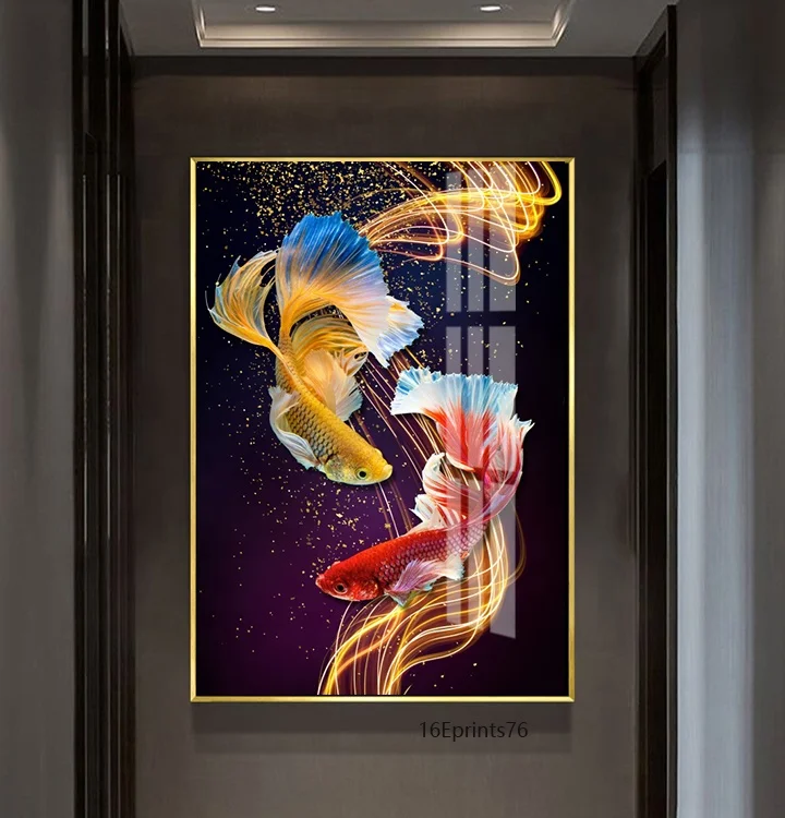 Wholesale Resin Acrylic Printing Crystal Porcelain Paintings Golden Fish Custom Wall Art Animal Printed Painting
Wholesale Resin Acrylic Printing Crystal Porcelain Paintings Golden Fish Custom Wall Art Animal Printed Painting