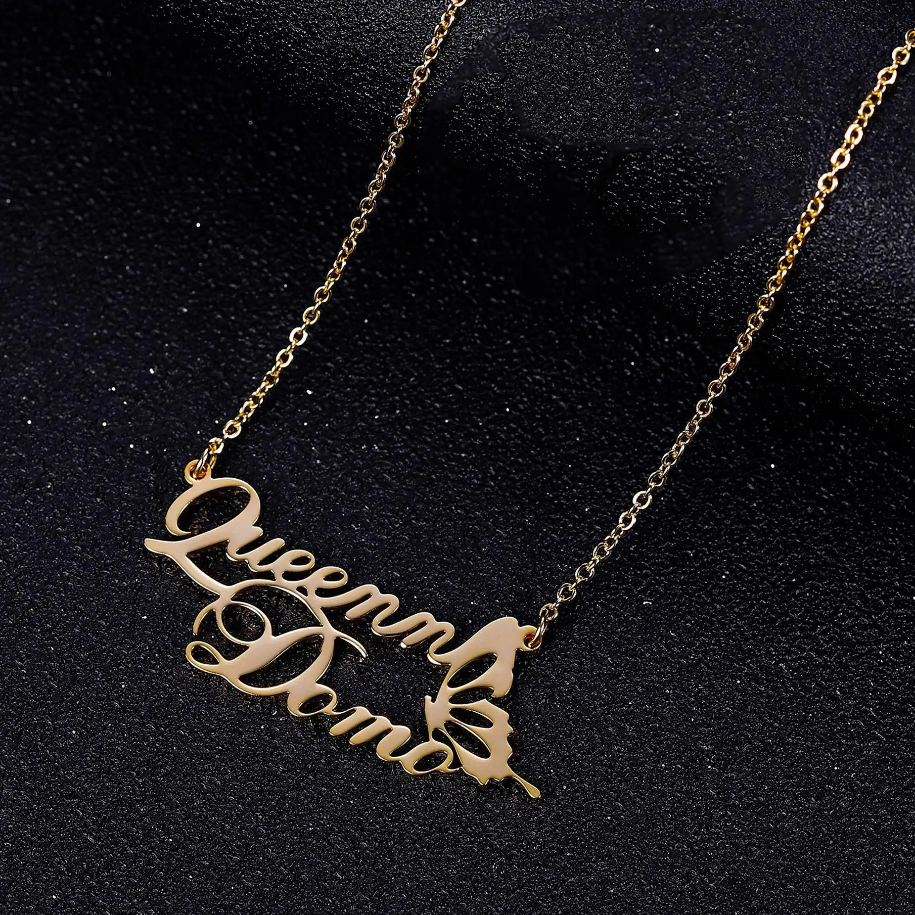 Personalized European And American High-Quality Name Custom Double-Layer English Letter Custom Necklace, Picture shows
Personalized European And American High-Quality Name Custom Double-Layer English Letter Custom Necklace, Picture shows