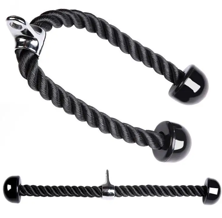 Gym equipment double grip fitness Exercise Nylon Training Cable bicep accessories pull Tricep Rope, Black
Gym equipment double grip fitness Exercise Nylon Training Cable bicep accessories pull Tricep Rope, Black