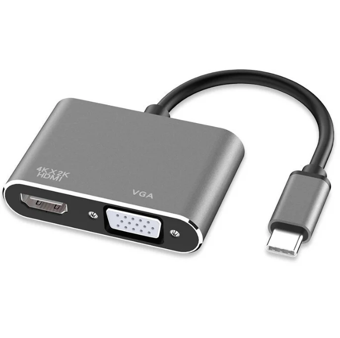 Type C to HD VGA 2 in 1 Adapter USB-C 3.1 to 4K HDMI-compatible VGA for Mobile phone and laptops
Type C to HD VGA 2 in 1 Adapter USB-C 3.1 to 4K HDMI-compatible VGA for Mobile phone and laptops
