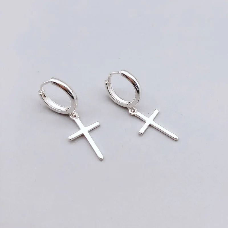 Religious Jewelry S925 High Polish Cross Clip on Earrings 925 Sterling Silver Christian Cross Drop Earrings for Women Men
Religious Jewelry S925 High Polish Cross Clip on Earrings 925 Sterling Silver Christian Cross Drop Earrings for Women Men