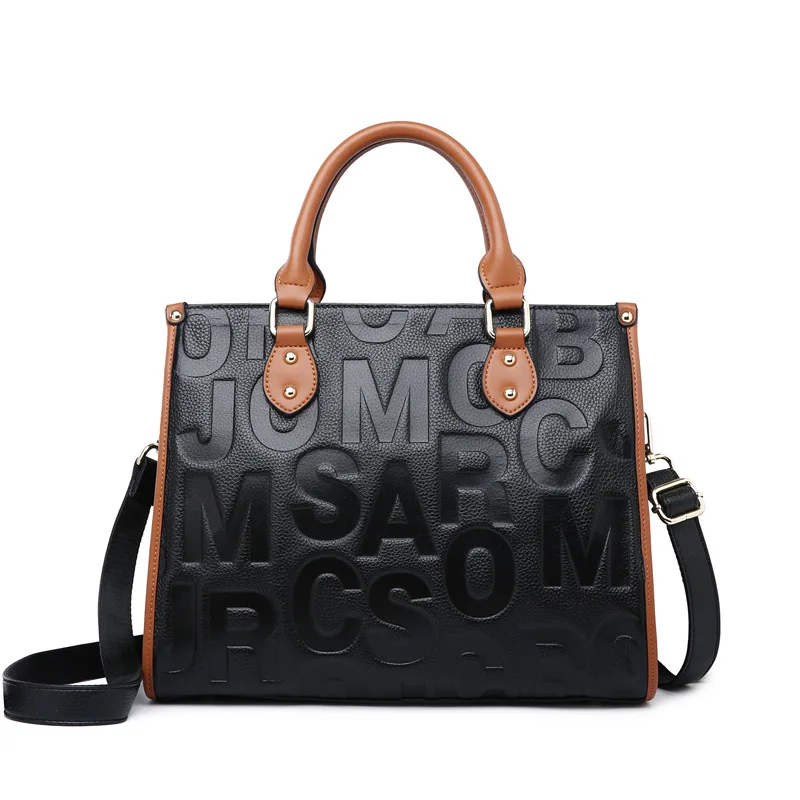 Luxury Fashion Letter Genuine Leather Shoulder Messenger Bags 2021 New Large Capacity Casual Totes Women Purse and Handbags, Black
Luxury Fashion Letter Genuine Leather Shoulder Messenger Bags 2021 New Large Capacity Casual Totes Women Purse and Handbags, Black