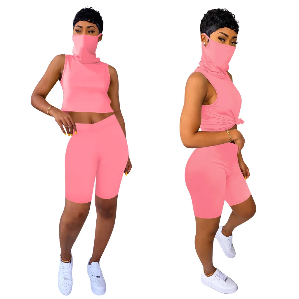 Summer dress 2021 Fashion Solid Color 2 Piece Set cotton veil Sleeveless T Shorts Suit Female Casual Outfits, Picture shows
Summer dress 2021 Fashion Solid Color 2 Piece Set cotton veil Sleeveless T Shorts Suit Female Casual Outfits, Picture shows
