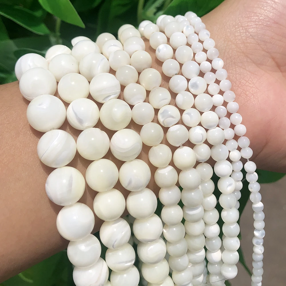 Fashion 4/6/8/10/12MM Wholesale Round White Shell Stone Loose Beads For Jewelry Making DIY Necklace
Fashion 4/6/8/10/12MM Wholesale Round White Shell Stone Loose Beads For Jewelry Making DIY Necklace