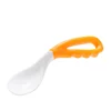 Huababy 2 PK Bended Food Grade BPA Free Baby Spoon Plastic With Case