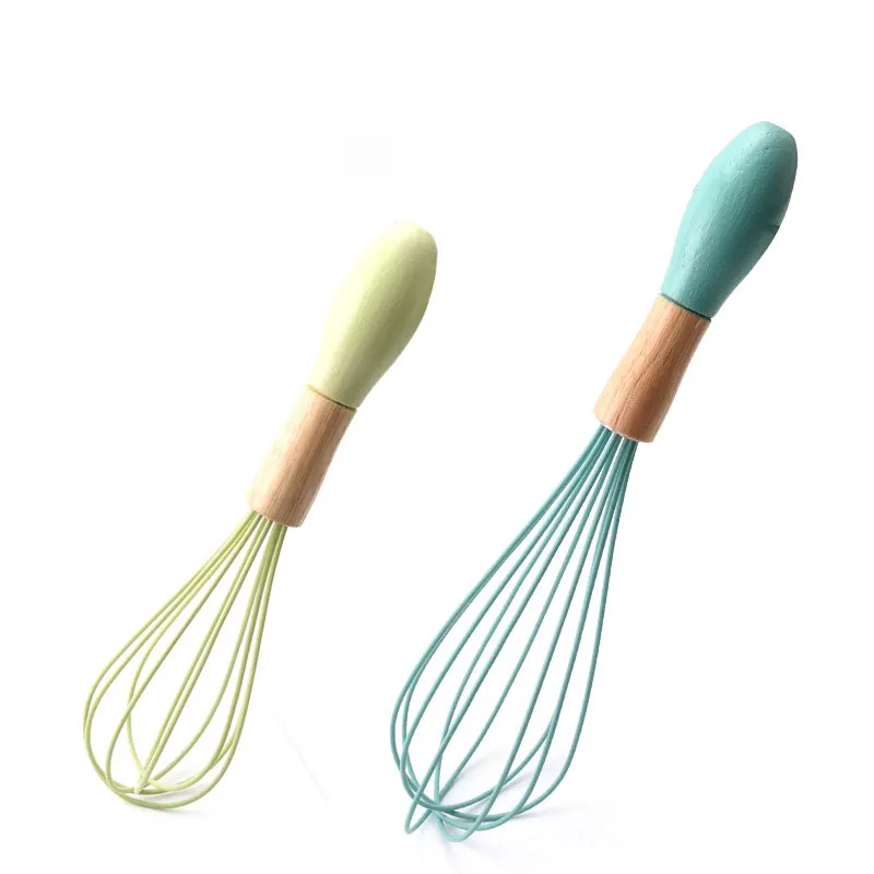 Wooden Handle Silicone Hand Shake Manual Egg Whisk Rotating Hand Holder Household Egg Whisk, Customized
Wooden Handle Silicone Hand Shake Manual Egg Whisk Rotating Hand Holder Household Egg Whisk, Customized