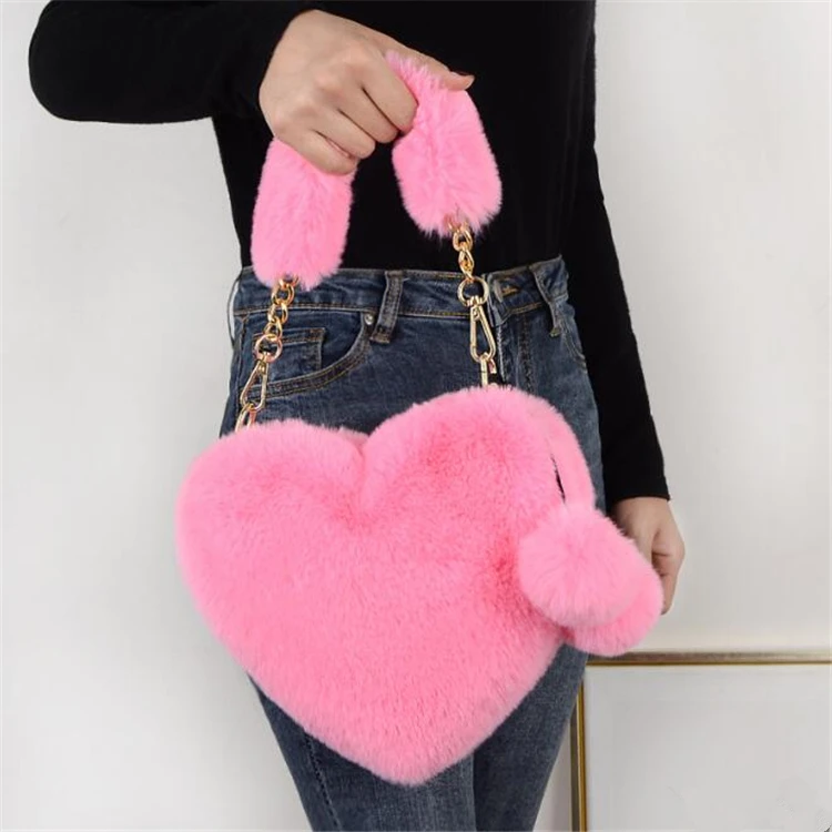 Fashion Fall Pink Fur Heart Purse Bags Women Handbags Casual Tote Furry Fur Purses Bags Women, As pictures or customized colors
Fashion Fall Pink Fur Heart Purse Bags Women Handbags Casual Tote Furry Fur Purses Bags Women, As pictures or customized colors