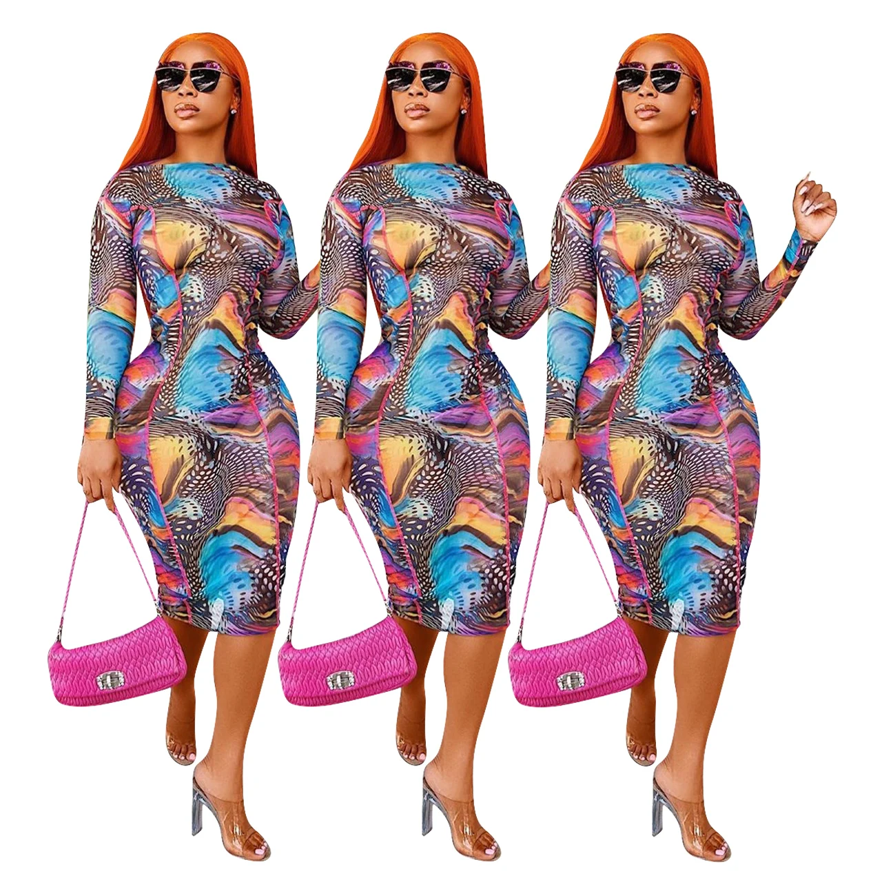 Foma NK177 New arrival fall clothing gauze dress long sleeves sexy women dresses, As pictures
Foma NK177 New arrival fall clothing gauze dress long sleeves sexy women dresses, As pictures