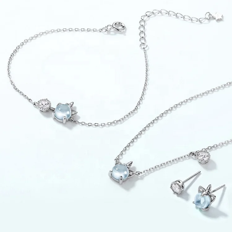 Korean fashion sterling silver cute special bracelet necklace and earrings jewelry set
Korean fashion sterling silver cute special bracelet necklace and earrings jewelry set