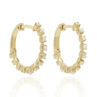 Jewellery 925 Silver 18k 18K Gold Plated 925 Silver Jewellery Ear Pearl Huggies Earrings