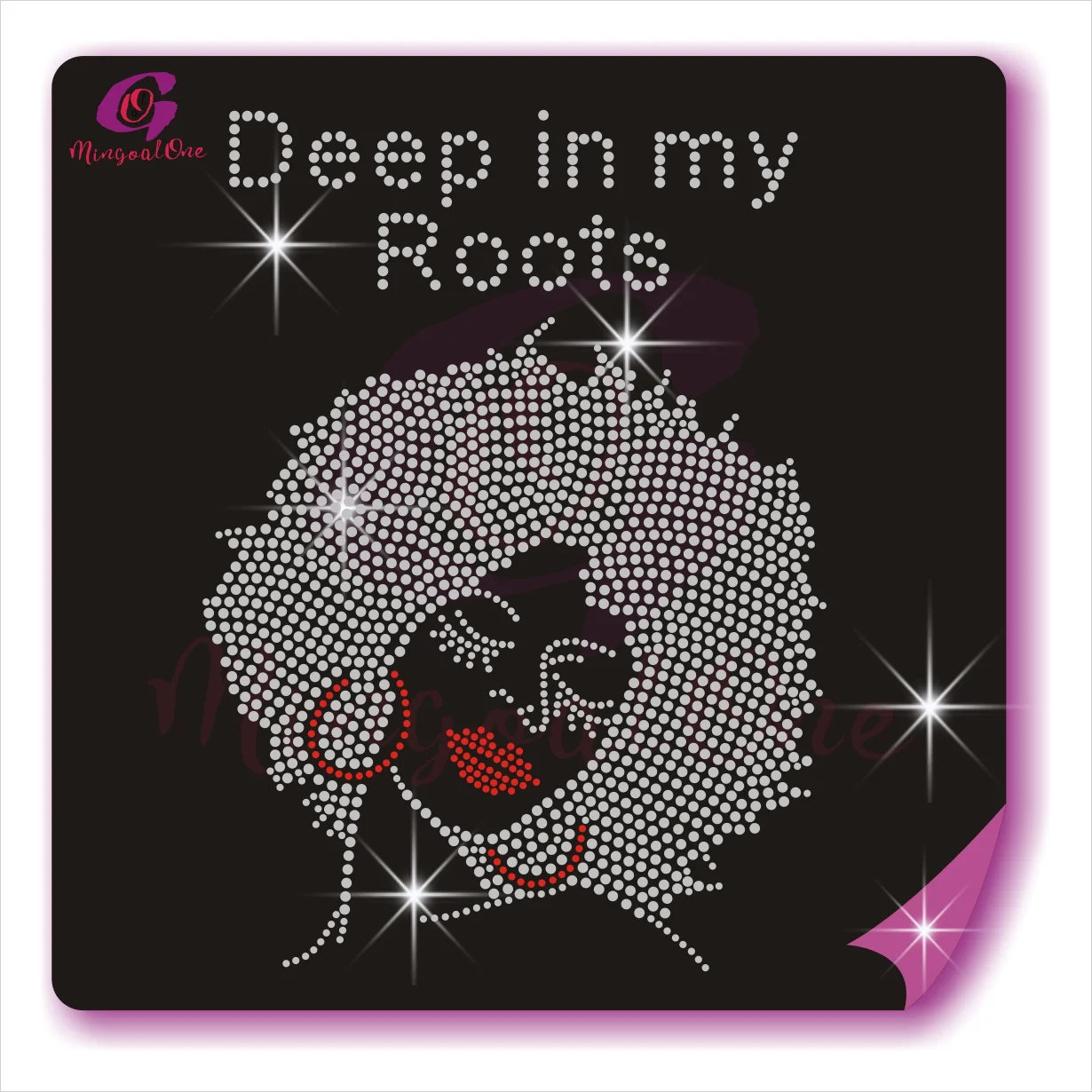 Shinny Deep In My Roots Rhinestone Heat Transfer Black Girl Custom Rhinestone Iron On Motif, Select from color chart
Shinny Deep In My Roots Rhinestone Heat Transfer Black Girl Custom Rhinestone Iron On Motif, Select from color chart