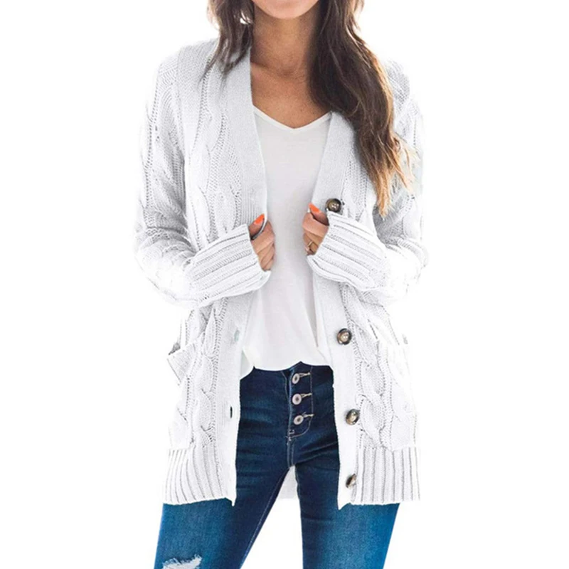 Custom Design Solid Color plus size cardigans Promotion Button Knit long cardigans, White/gray/green/black/dark pink/beige/light green/blue/wine red
Custom Design Solid Color plus size cardigans Promotion Button Knit long cardigans, White/gray/green/black/dark pink/beige/light green/blue/wine red