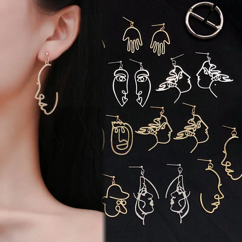 Punk Human Face Drop Earrings For Women Retro Abstract Hollow out Statement Hand Metal Fashion Dangle Earring Jewelry
Punk Human Face Drop Earrings For Women Retro Abstract Hollow out Statement Hand Metal Fashion Dangle Earring Jewelry
