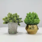 Small Plant Artificial Plant Pot Amazon Hot Mini Artificial Small Potted Green Plant For Desk Home Decoration