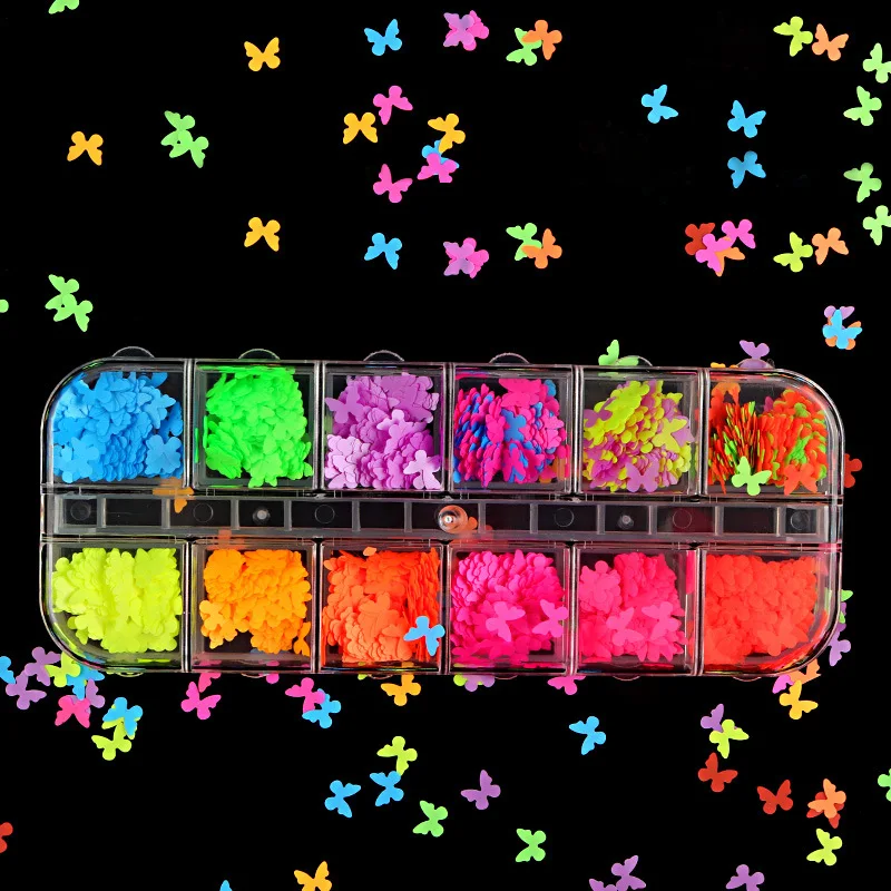 2021 Newest style 12 Color Mixed Glitter Laser Sequins Nail Stickers Butterfly Fluorescent for Nails Art DIY Decorative, Colorful
2021 Newest style 12 Color Mixed Glitter Laser Sequins Nail Stickers Butterfly Fluorescent for Nails Art DIY Decorative, Colorful