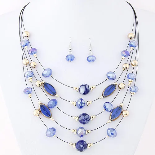 Fashion beads jewelry set choker beads necklace and earrings set Wire jewelry set for women W14030879, As photo
Fashion beads jewelry set choker beads necklace and earrings set Wire jewelry set for women W14030879, As photo