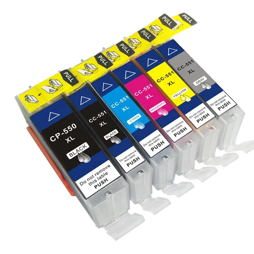 CP-550XL CC-551XL Ink Cartridge for Canon PIXMA IP-7250 8750 MG-5450 6350 7150 6450 5550 MX-925 725 iX6850
CP-550XL CC-551XL Ink Cartridge for Canon PIXMA IP-7250 8750 MG-5450 6350 7150 6450 5550 MX-925 725 iX6850