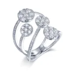 Customized Luxury Ring 18k Gold with 1 Carat Diamond Ring as Gift for Women