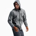 Wholesale custom-made new zipper men's jacket gym tracksuits wearing hoodies running Jersey in 2019